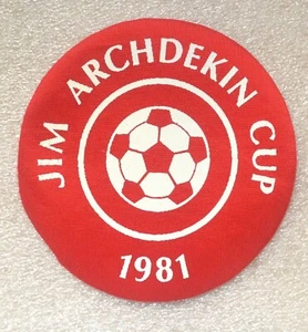 BRAMPTON 1981 SOCCER TOURNAMENT JIM ARCHDEKIN CUP Vintage CLOTH PATCH - Picture 1 of 2