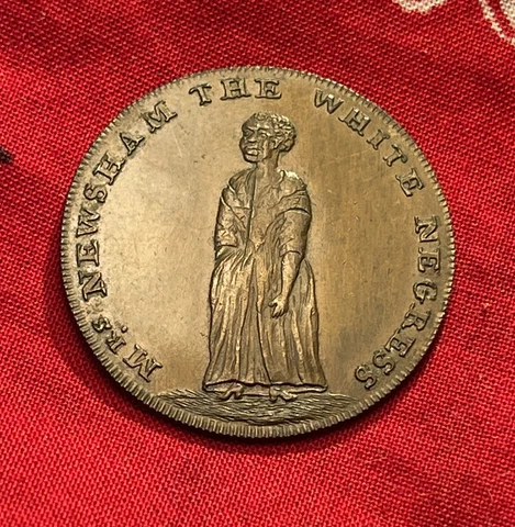 1795  Mrs. Newsham White Negress Curiosity House Anti Slavery Rare Conder Token Cover