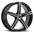 16X7 Vision Street 469 Boost 5x115 Gloss Black Machined Wheel Rim (QTY 4)
