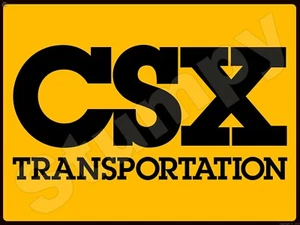 Letrero metálico de transporte CSX 9" x 12" o 12" x 16" - Imagen 1 de 1