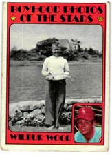 1972 Topps #342 Boyhood Photos of the Stars Wilbur Wood Chicago White Sox