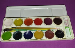 DDR HEWA Farben Farbkasten Farben schule Malfarben Deckfarbkasten OVP VINTAGE - Bild 1 von 3
