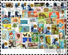 Belize : 100 francobolli diversi Collezione
