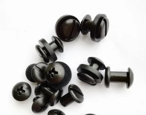 50pcs/bag,7.5mm x5mm hole Stainless steel black Chicago screws Holster screws - Picture 1 of 9