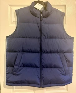 Chaleco de plumón Lands’ End XL para hombre - azul marino - chaqueta acolchada con cremallera aislada - nuevo con etiquetas - Imagen 1 de 7