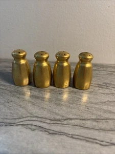 Vintage Pickard China Rosegold graviert Blumen Salz & Pfefferstreuer Set 4 (z) - Bild 1 von 4