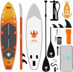 WVR Inflatable Stand Up Paddle Board SUP Orange with Accessories NEW - Picture 1 of 6
