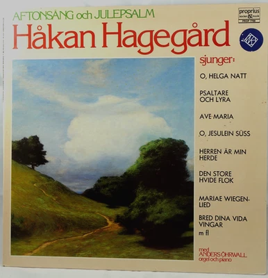 AUDIOPHILE PROPRIUS AFTONSÅNG OCH JULEPSALM HÅKAN HAGEGÅRD  HAKAN HAGEGARD - Image 1 of 4