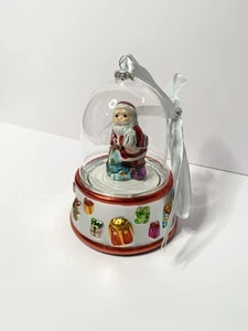 Vintage Mr. Christmas Musicale Vetro Globo Neve Ornamenti Decorazione Natalizia - Foto 1 di 3