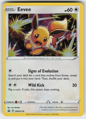 Eevee Promo SWSH: Sword & Shield Promo Cards SWSH118 Pokemon - Image 1 of 2
