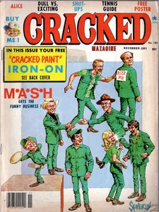 Vintage Cracked Magazine Nov 1981 #182, Mash, Alice, Cracked Iron On - good - Picture 1 of 8