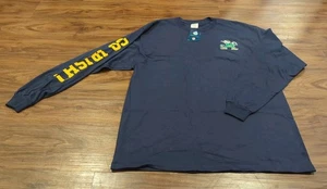NEW Notre Dame ND Fighting Irish Long Sleeve Blue Shirt Size XL X-Large NWT - Picture 1 of 6