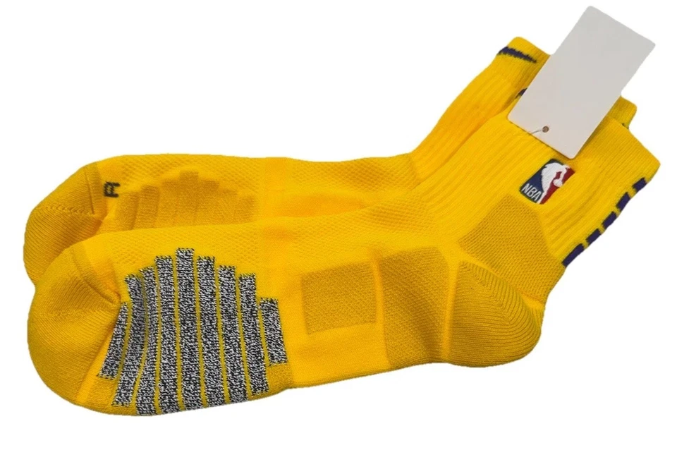 Calcetines de baloncesto Nike NBA ELITE Authentics Lakers amarillo dorado púrpura talla XXL Foto 1 de 2