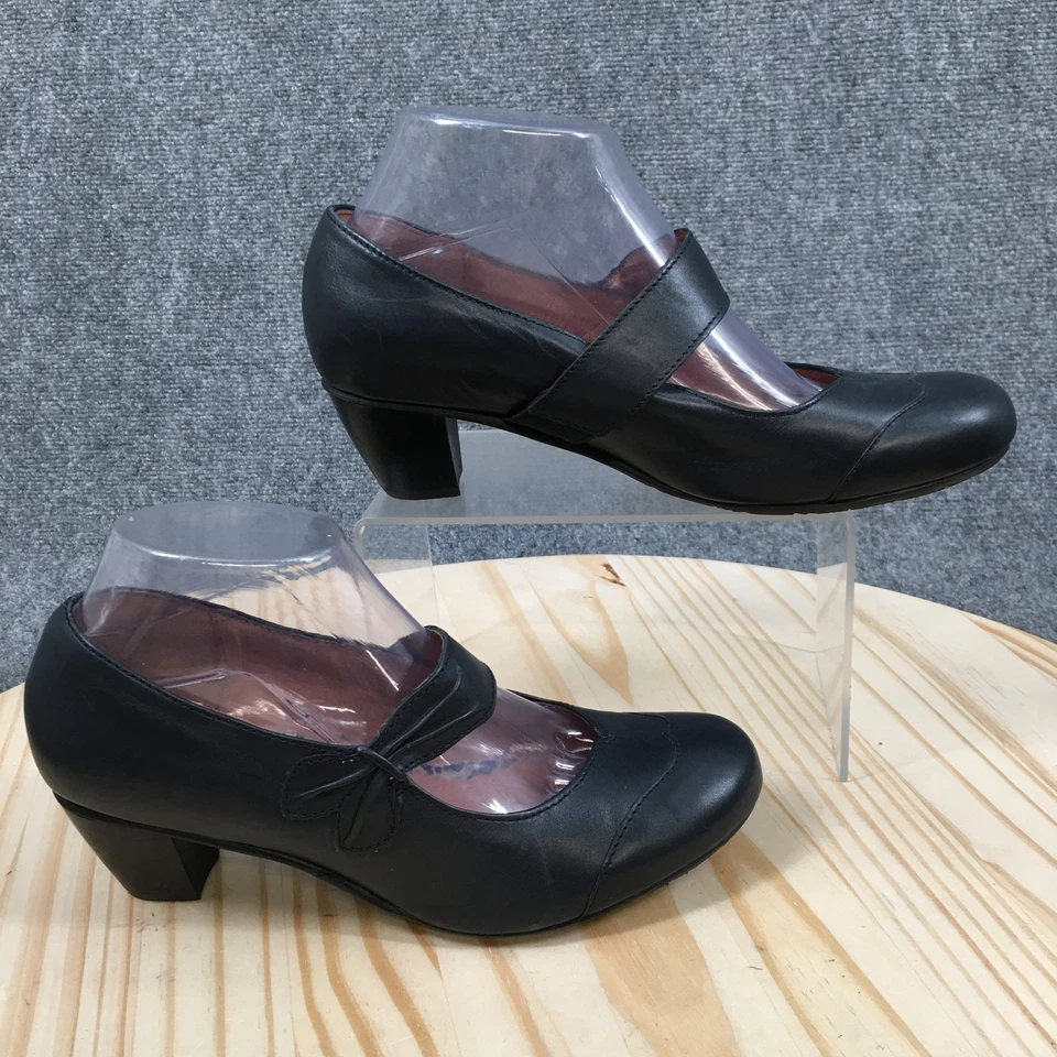 Lo último Zapatos Para Mujer 7.5 Esmeralda Mary Jane Azul Sin Cordones Punta Redonda Tacones Bloque Foto 1 de 4