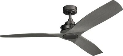 Kichler 300356 Ried 56" 3 Blade Indoor / Outdoor Ceiling Fan - Anvil Iron - Image 1 of 4
