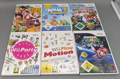 Nintendo Wii 6 Giochi - Collezione Mario Galaxy Dragonball Super Smash Bros Set 3 - Immagine 1 di 4