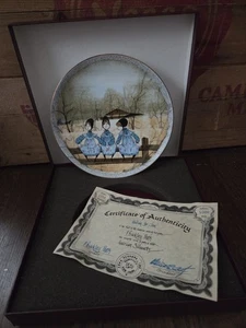 P. Buckley Moss WAITING FOR TOM Plate #3 Children Series American Silhouettes - Picture 1 of 14