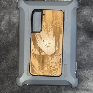 Anime Naruto Uchiha Tachi Galaxy Lazar Engraved Wood Phone Case SX-22 ZL GUC - Photo 1 sur 4