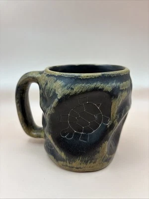 Taza de gres Mara - arte rupestre - tortuga 20 oz (512A2) Foto 1 de 4