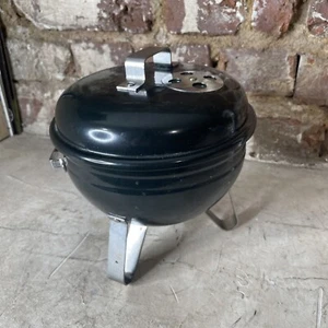 Whimsical Metal BBQ Grill Condiment Canister Container Server Bowl Black Weber - Picture 1 of 6
