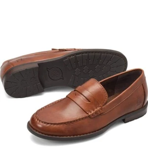 Neu geboren Herren Matthew Leger Penny Halbschuhe Vollnarben Braun Leder US10 Schuhe - Bild 1 von 11
