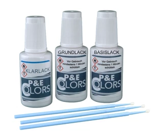 Lackstift-Set für MERCEDES  DIAMANTWEISS PERLEFFEKT 799  3x20ml inkl. Tupfe - Bild 1 von 3