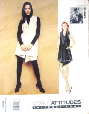 Vogue 1649 sewing pattern rare Mariot Chanet 90s top & skirt uncut sizes 8-12 - Image 1 of 2