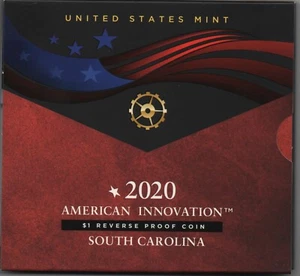 2020-S South Carolina American Innovation $1 Reverse Proof Coin - Picture 1 of 3
