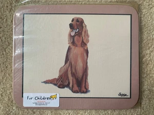 ONLY 1 LEFT - New Irish Setter MOUSE PAD Non-Slip on Plain Beige Background - Picture 1 of 1