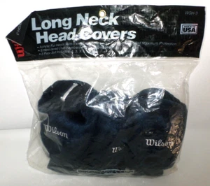 Wilson Long Neck Head Covers 3 Piece Set 1, 3, X Arylic Fur Blue with White - Picture 1 of 4