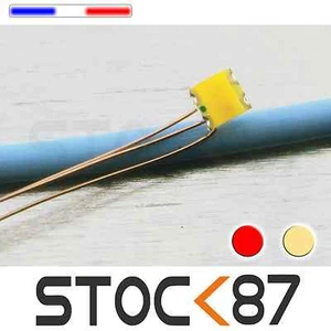 C198# 5 à 20 LED CMS pré-câblé bi-couleur 0605 rouge - blanc chaud - fil émaillé - Foto 1 di 1