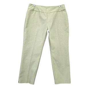 Investments Petites Green Pants Preppy Stretch Pull-On Pockets Women's Size 12P - Picture 1 of 10