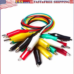 Alligator Clip Electrical Test Lead Dual Ended Crocodile Clips Jumper Wire - Picture 1 of 10