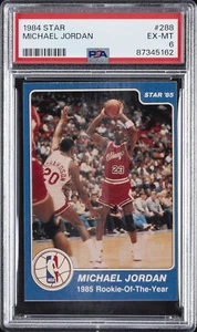 1984 STAR #288 MICHAEL JORDAN ROOKIE RC PSA 6 - Picture 1 of 2