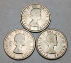 Lot 3x Canada 25 Cents - 1955 1956 1957 - Canadian Silver Quarters Elizabeth II