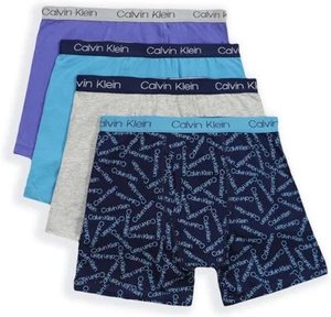 Calvin Klein Boys' Underwear Boxer Briefs 4 Pair Value Pack XL - Picture 1 of 2