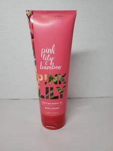 Bath and Body Works Pink Lily & Bamboo Body Cream w/ Tahitian Monoi Oil 8 oz - Picture 1 of 4