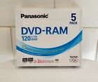 Panasonic DVD-RAM 5 płyt pakiet 4,7 gb 120 min twarda powłoka bez wkładu wielokrotnego zapisu