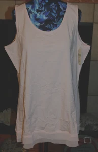 Large NWT Women's Coldwater Creek Pink Raw Edge Chiffon Layer Tank - Picture 1 of 9