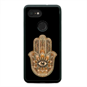 Gold Hamsa Evil Eye Protection Amulet Case Cover For Google Pixel 3 3XL 2XL - Picture 1 of 5