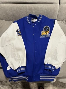 Mitchell Ness Detroit Lions Wool Leather Jacket 4XL Size 60 Limited Edition - Picture 1 of 9