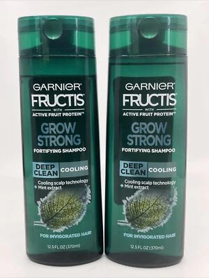 2 Garnier Fructis Grow Strong Deep Clean Cooling Shampoo w/ Mint Extract 12.5 Oz - image 1 of 3