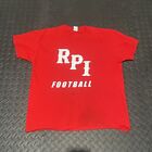 RPI Rensselaer Polytechnic Institute Football Red Short Sleeve T-Shirt - Sz XL