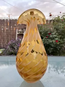 Vintage 1950er Jahre - Murano Fratelli Toso hohe Glasvase - Made in Italy - 13"" - Bild 1 von 8