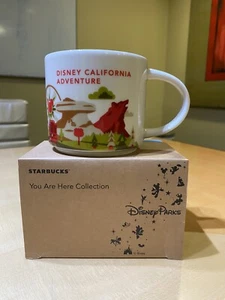 New Disney 2015 1ST Edition California Adventure Starbucks Mug You Are Here YAH - Picture 1 of 3