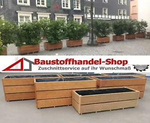 Blumenkasten Bangkirai Blumenkübel Pflanztrog Pflanzkasten Holz Hochbeet Garapa - Bild 1 von 15