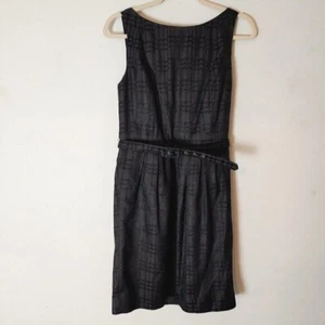 NEW Max & Cleo Belted Sheath Dress Womens size 10 Black Sleeveless Office Siren - Picture 1 of 6