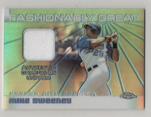 2004 Topps Chrome Fashionably Great Mike Sweeney Royals Game Used Jersey BV$8 - Picture 1 of 1