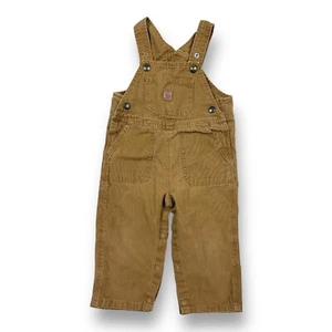 Carhartt Overalls Brown Play Bib boy girl unisex Baby Logo 18 Months - Picture 1 of 6