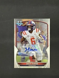 Zach Evans 2022 Bowman Chrome University 10 Prospect Autographs  Auto - Picture 1 of 2